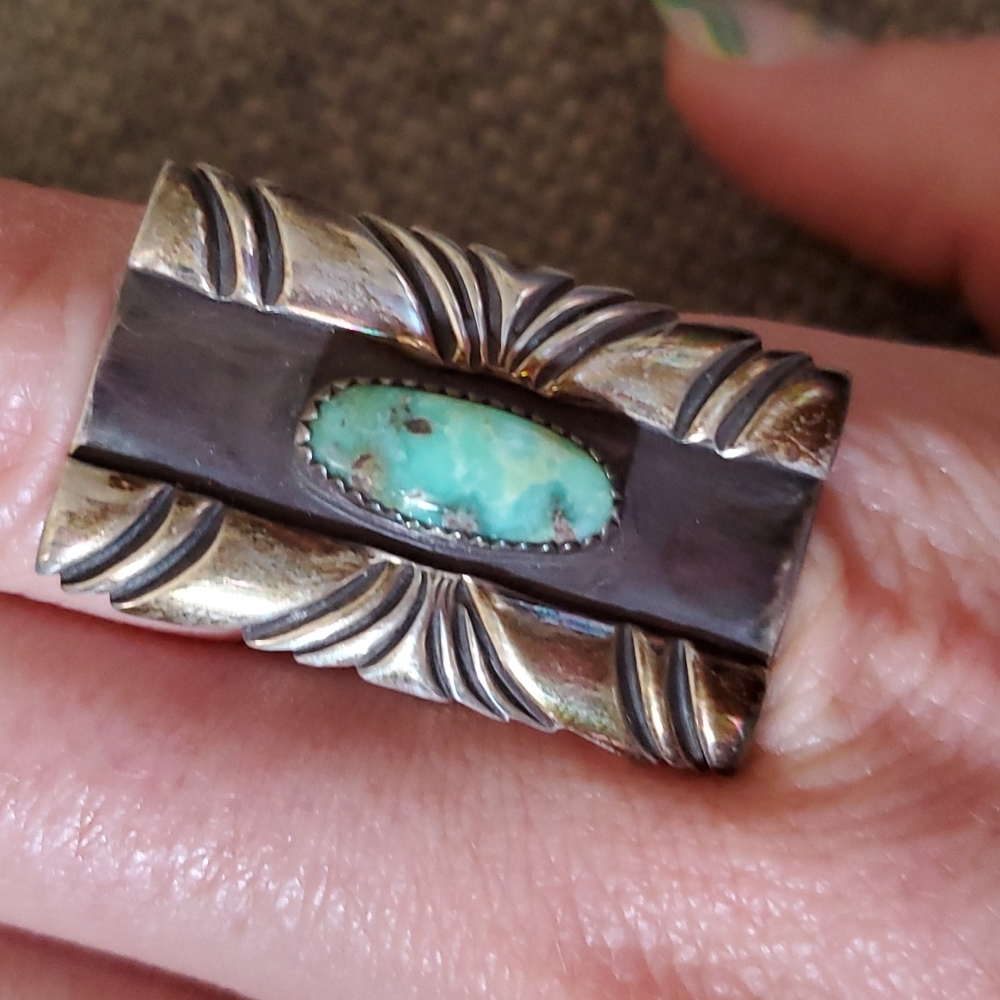 Meg Girard one of a kind turquoise ring size 8